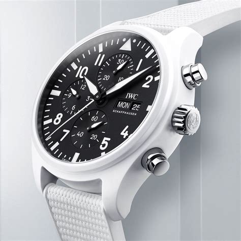 iwc big pilot white ceramic|iwc pilot chronograph 43.